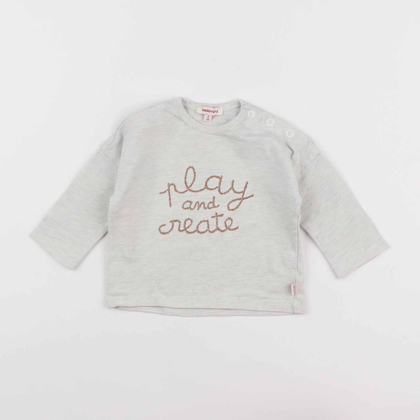Catimini - tee-shirt gris - 6 mois